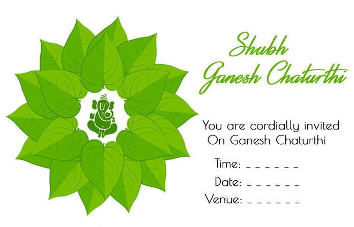 Ganesh Chaturthi Nimantran Card