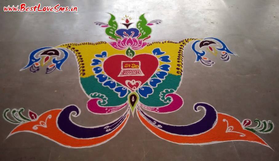 Free Hand Rangoli Designs For Diwali