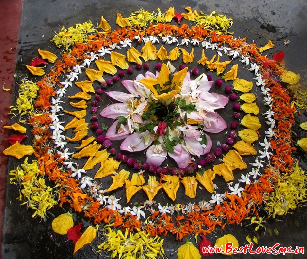 Simple Flower Rangoli