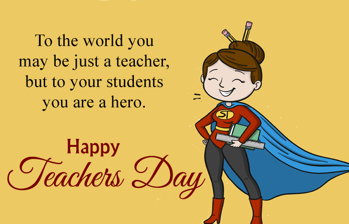 Greeting Image for Teachers | Superwoman 