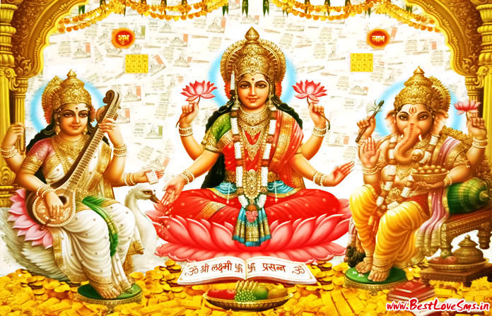 Beautiful Diwali Ganesh Laxmi Saraswati Photos & Free HD Wallpapers