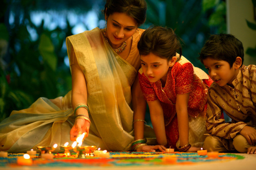 Diwali Celebration with Mother