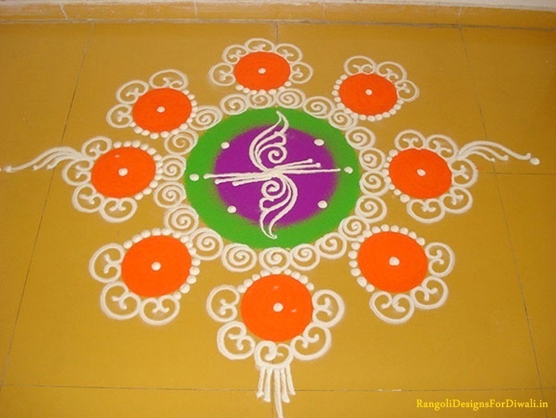 Free Hand Rangoli Designs Image for Home