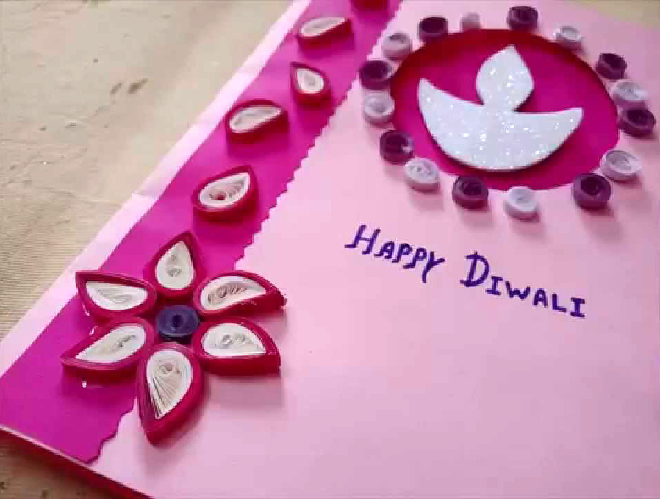 Beautiful Handmade Happy Diwali Greeting Cards