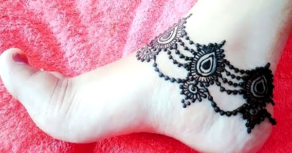 Anklet Arabic Mehndi Designs For Legs