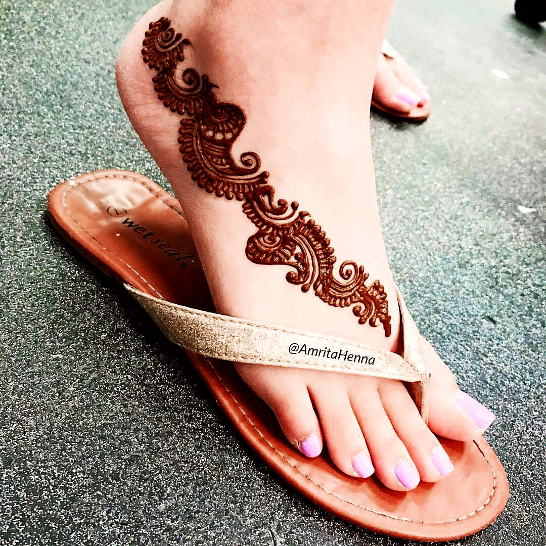 Arabic Mehndi Design for Foot
