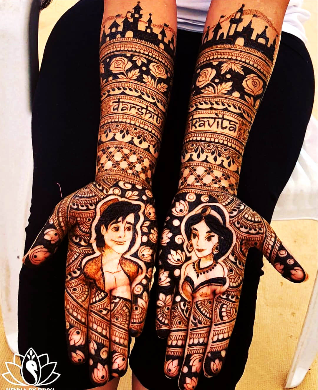 Unique Bridal Mehndi Design for Hands