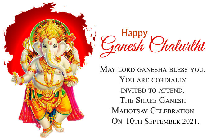 Bday Invitation Card for Ganesh Mahotsav Celebration 2021