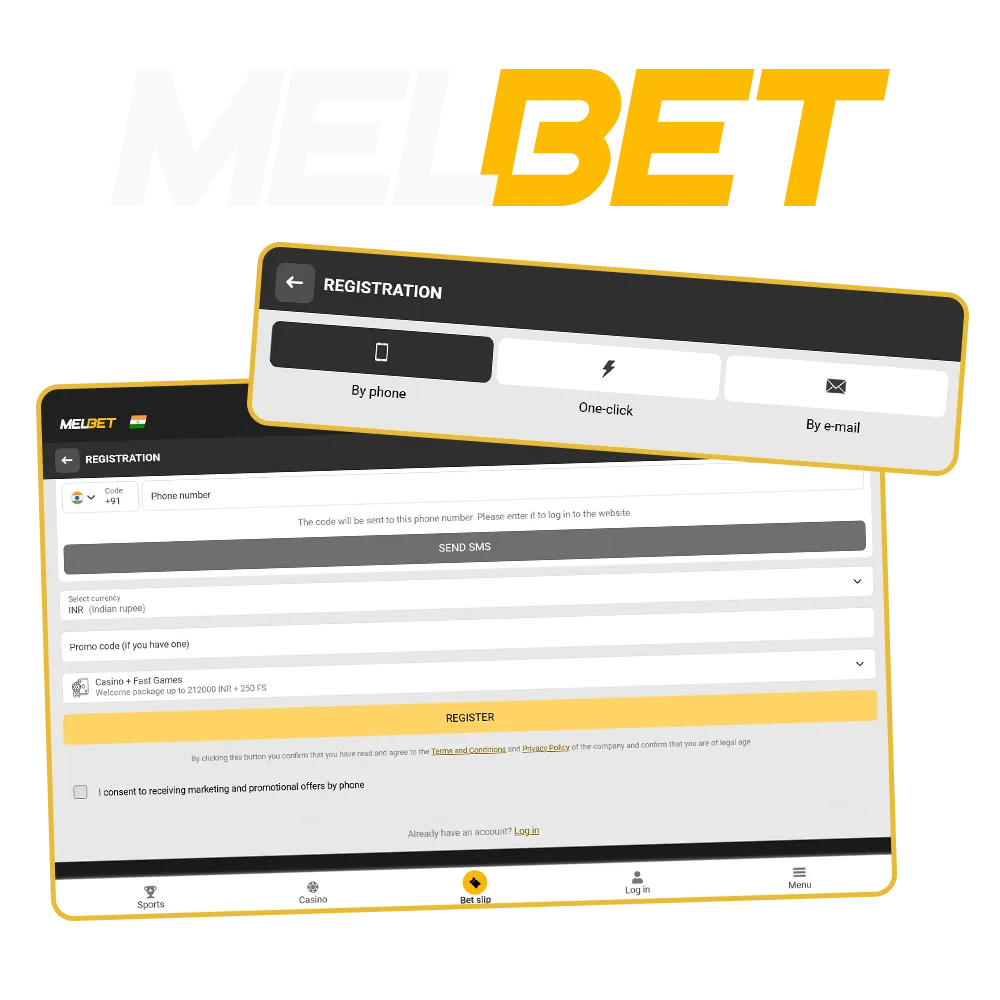 Familiarise yourself with the registration at Melbet bookmaker.