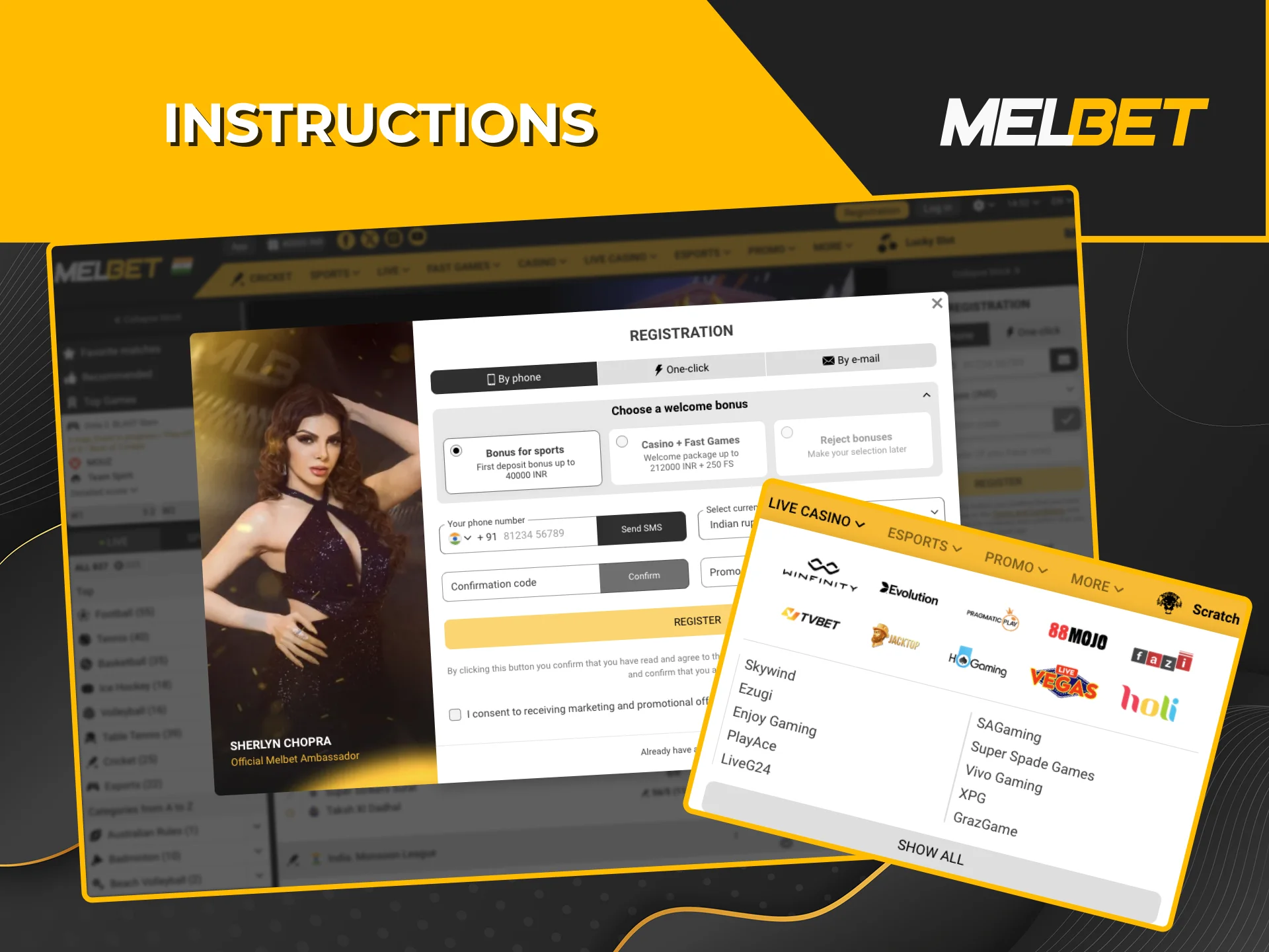Get simple instructions on how to start playing at Live Casino on the official Melbet website.