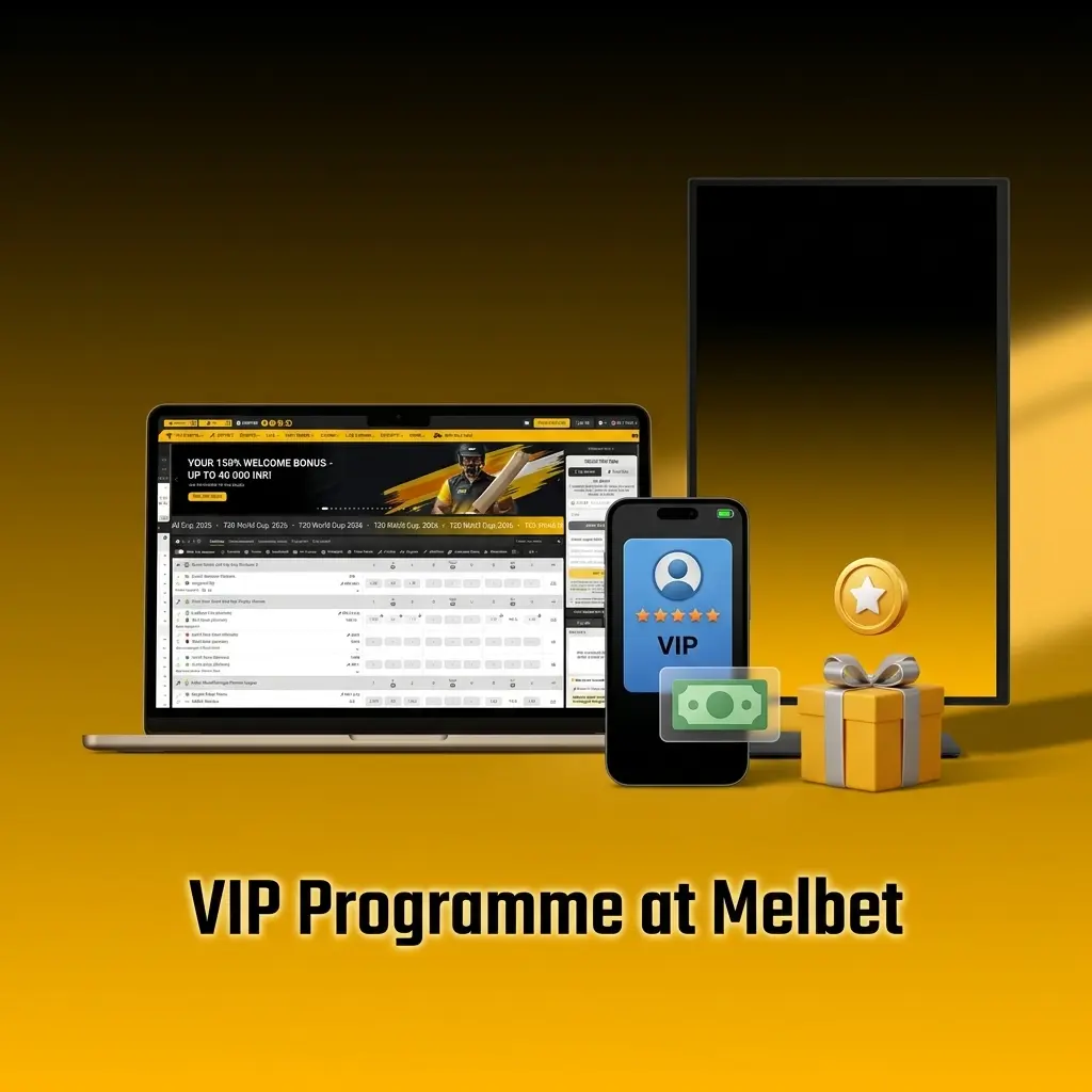 Melbet VIP loyalty programme tiers showing rewards, exclusive bonuses, and personalised benefits for active players